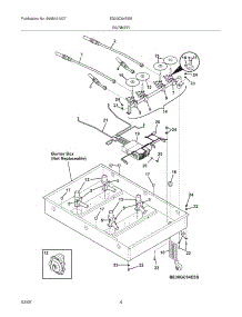 05 - Burner parts for Electrolux Cooktop E30GC64ESS from AppliancePartsPros.com