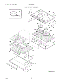 05 - Maintop parts for Electrolux Cooktop E30IC75FSS3 from AppliancePartsPros.com
