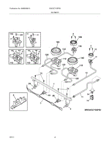 05 - Burner parts for Electrolux Cooktop E30GC74GPS2 from AppliancePartsPros.com