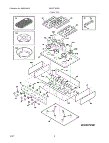 03 - Maintop parts for Electrolux Cooktop E36GC75DSS1 from AppliancePartsPros.com