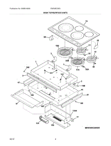 05 - Main Top parts for Electrolux Cooktop EW30EC55GB1 from AppliancePartsPros.com