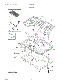 03 - Cook Top parts for Electrolux Cooktop EW30GC55GW2 from AppliancePartsPros.com