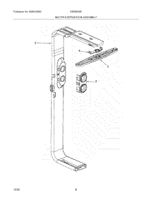 09 - Water Distribution Assembly parts for Electrolux Dishwasher EDW5505EPS from AppliancePartsPros.com