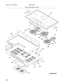 05 - Maintop parts for Electrolux Cooktop E36EC65ESS1 from AppliancePartsPros.com