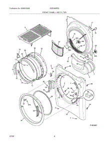 05 - Front Panel / Lint Filter parts for Electrolux Dryer EIGD55IRR0 from AppliancePartsPros.com