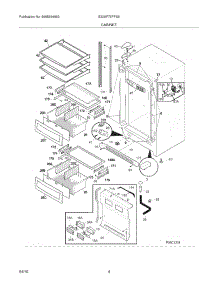 05 - Cabinet parts for Electrolux Freezer E32AF75FPS5 from AppliancePartsPros.com