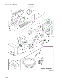 09 - Ice Maker parts for Electrolux Freezer E32AF75FPS5 from AppliancePartsPros.com