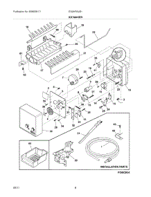 09 - Ice Maker parts for Electrolux Freezer EI32AF65JS1 from AppliancePartsPros.com