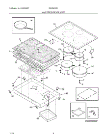 05 - Main Top / Surface Units parts for Electrolux Cooktop E30IC80ISS1 from AppliancePartsPros.com