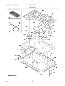 03 - Cooktop parts for Electrolux Cooktop EW30GC55GS1 from AppliancePartsPros.com