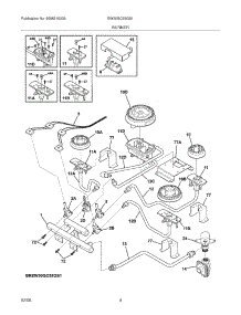 05 - Burner parts for Electrolux Cooktop EW30GC55GS1 from AppliancePartsPros.com