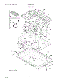 03 - Cooktop parts for Electrolux Cooktop EW36GC55GS1 from AppliancePartsPros.com