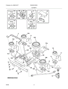 05 - Burner parts for Electrolux Cooktop EW36GC55GS1 from AppliancePartsPros.com