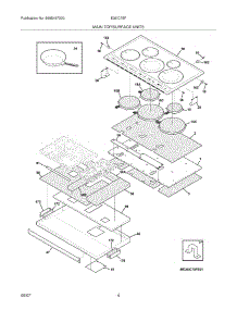 05 - Maintop parts for Electrolux Cooktop E36IC75FSS1 from AppliancePartsPros.com
