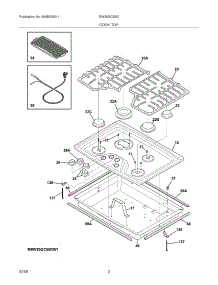 03 - Cook Top parts for Electrolux Cooktop EW30GC55GW1 from AppliancePartsPros.com