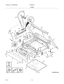 11 - Frame parts for Electrolux Dishwasher EIDW5905JB0A from AppliancePartsPros.com