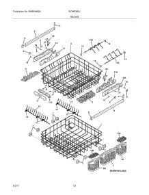 13 - Racks parts for Electrolux Dishwasher EIDW5905JB0A from AppliancePartsPros.com