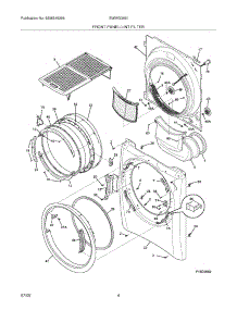 05 - Front Panel / Lint Filter parts for Electrolux Dryer EWMGD65IRR1 from AppliancePartsPros.com