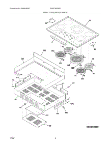 05 - Main Top / Surface Units parts for Electrolux Cooktop E30EC65ESS3 from AppliancePartsPros.com