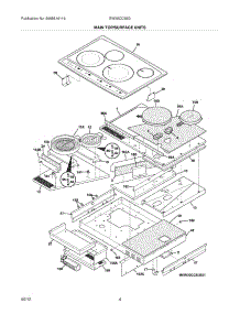 05 - Main Top parts for Electrolux Cooktop EW30CC55GB2 from AppliancePartsPros.com