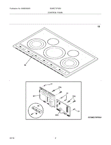 03 - Control Panel parts for Electrolux Cooktop E36EC70FSS3 from AppliancePartsPros.com