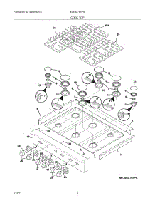 03 - Maintop / Controls parts for Electrolux Cooktop E36GC76EPS from AppliancePartsPros.com