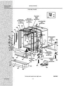 05 - Tub And Frame parts for Electrolux Dishwasher EDW5500DSS0 from AppliancePartsPros.com