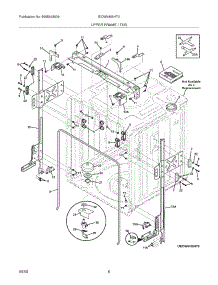 07 - Upper Frame / Tub parts for Electrolux Dishwasher EIDW6405HT0 from AppliancePartsPros.com