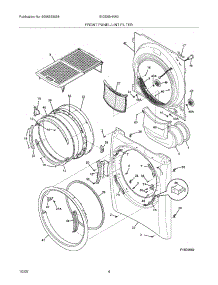 05 - Front Panel / Lint Filter parts for Electrolux Dryer EIGD55HIW2 from AppliancePartsPros.com