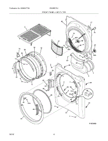 05 - Front Panel / Lint Filter parts for Electrolux Dryer EWMED70JIW0 from AppliancePartsPros.com