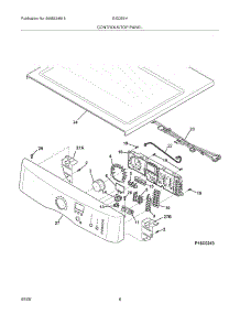 07 - Controls / Top Panel parts for Electrolux Dryer EIGD55HIW0 from AppliancePartsPros.com