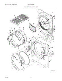 05 - Front Panel / Lint Filter parts for Electrolux Dryer EWMGD65IRR0 from AppliancePartsPros.com