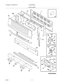 03 - Backguard parts for Electrolux Range CEI30GF5GSG from AppliancePartsPros.com