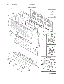 03 - Backguard parts for Electrolux Range CEI30GF5GSH from AppliancePartsPros.com