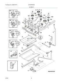 05 - Burner parts for Electrolux Range CEI30GF5GSG from AppliancePartsPros.com