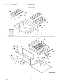 09 - Top / Drawer parts for Electrolux Range CEI30GF5GSG from AppliancePartsPros.com