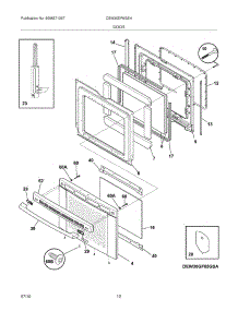 11 - Door parts for Electrolux Range CEW30DF6GSH from AppliancePartsPros.com