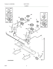 05 - Burner parts for Electrolux Range E30DF7CGPS1 from AppliancePartsPros.com