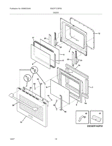 11 - Door parts for Electrolux Range E30DF7CGPS2 from AppliancePartsPros.com