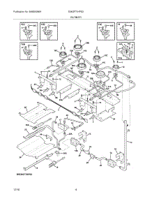 05 - Burner parts for Electrolux Range E36GF76HPS3 from AppliancePartsPros.com