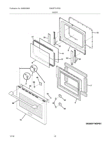 11 - Door parts for Electrolux Range E36GF76HPS3 from AppliancePartsPros.com