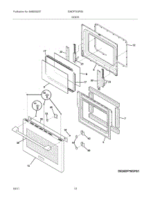 11 - Door parts for Electrolux Range E36DF76GPS5 from AppliancePartsPros.com