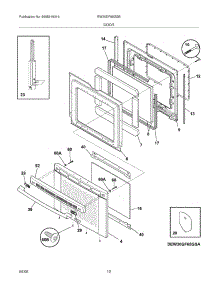 11 - Door parts for Electrolux Range EW30DF65GSB from AppliancePartsPros.com