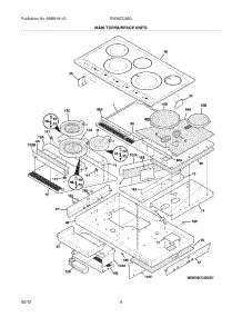 05 - Main Top parts for Electrolux Cooktop EW36CC55GB2 from AppliancePartsPros.com
