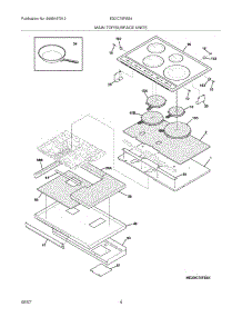 05 - Maintop parts for Electrolux Cooktop E30IC75FSS4 from AppliancePartsPros.com