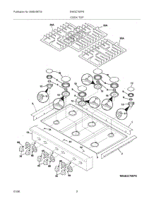 03 - Maintop parts for Electrolux Cooktop E48GC76EPS from AppliancePartsPros.com