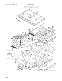 05 - Main Top parts for Electrolux Cooktop EW30CC55GW3 from AppliancePartsPros.com