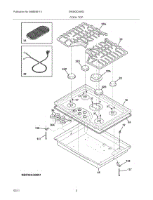 03 - Main Top parts for Electrolux Cooktop EW30GC60IS2 from AppliancePartsPros.com