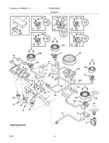 05 - Burner parts for Electrolux Cooktop EW30GC60IS2 from AppliancePartsPros.com