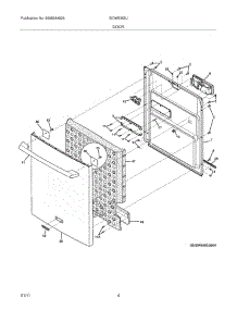 05 - Door parts for Electrolux Dishwasher EIDW5905JS0A from AppliancePartsPros.com
